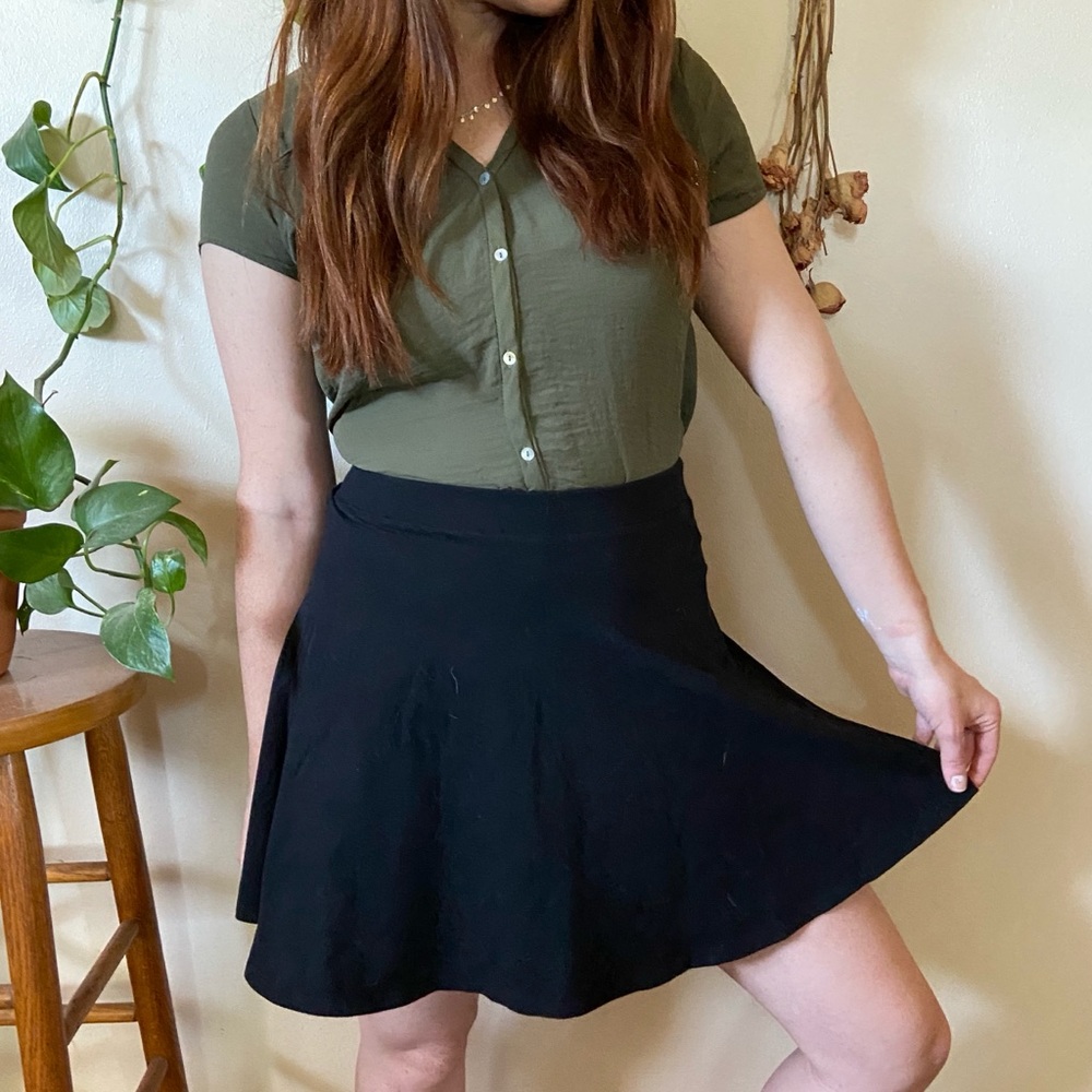 Forever 21 Black Skater Skirt